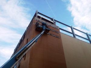 Emergency steel erection on a damaged wall in Baltimore, MD