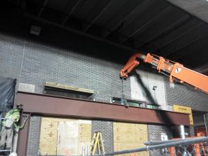 Setting W30x191 beam for the US NAVY