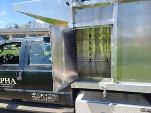 Custom aluminum truck storage compartment